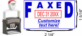 Solid FAXED Formatted Self-Inking Date Stamp