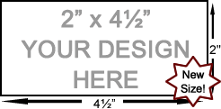 Buy a laser-etched, unmounted red rubber stamp.  Add your own custom text or graphic.  2 x 4.5 inches.