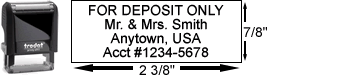 Check Endorsement Stamp | Check Deposit Stamp